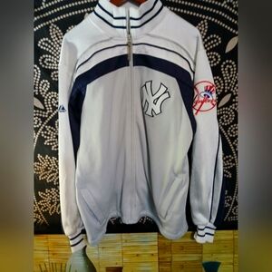 White and Blue Men's Yankee Jacket NYC